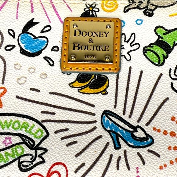 Disney Parks Dooney & Bourke White Sketch Long Wallet - Picture 3 of 16